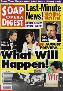 Soap Opera Digest August 4 1998 Roark Critchlow Christie Clark Tanya Boyd - Picture 1 of 2