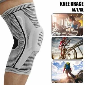 Knee Support Compression Sleeve Brace Patella Arthritis Pain Relief Gym Sports