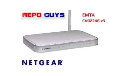 Cable inalámbrico NETGEAR puerta de enlace de voz EMTA CVG824G v3 con todos los accesorios  Foto 1 de 2