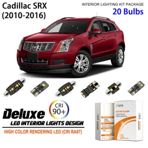 LED Interior Light Kit for Cadillac SRX 2010-2016 White LED Light Bulbs Upgrade - Picture 1 of 8