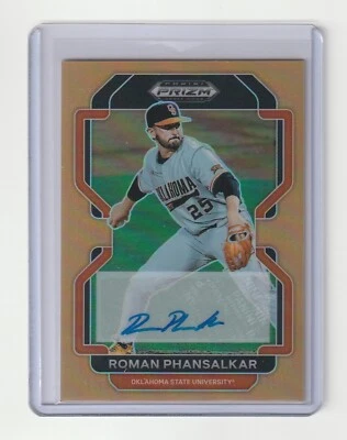 ROMAN PHANSALKAR 2022 Draft Picks AUTO Neon Orange 8/20 #PDP208 L.A. ANGELS - Image 1 of 2