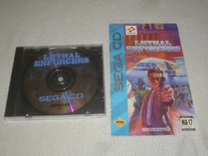  SEGA CD GAME LETHAL ENFORCERS GUN FIGHTERS W MANUAL KONAMI - Picture 1 of 1