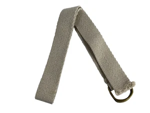 Cinturón de hombre talla ajustable hasta 31 pulgadas tejido beige cierre de pinchazo 1,8 pulgadas de ancho - Imagen 1 de 8