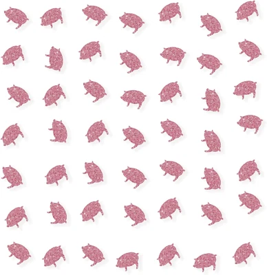 Juego de 100 confeti de cerdo rosa, dispersión de papel de cerdo brillante dorado rosa, animal de granja C Foto 1 de 4