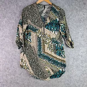 Crossroads Dress Womens 12 Multicoloured Long Sleeve V Neck 6118 - Picture 1 of 14