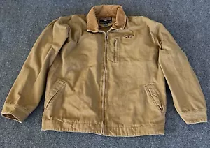 Duluth Trading Company Mens 2XLT Jacket Brown Duck Canvas Cord Collar Field Work - Picture 1 of 22