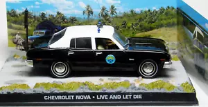 Chevrolet Nova 007 Bond Live And Let Die + Magazine 1:43 Scale Diecast Metal - Picture 1 of 6