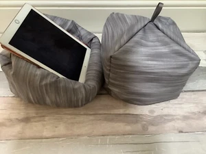 Grey  Xl iPad Pro Tablet Kindle Cushion Pillow Stand Holder Gift - Picture 1 of 8