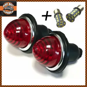 x2 LED Red Stop / Tail Lamps Lights Fits CLASSIC / KIT CAR / HOT ROD - Picture 1 of 1