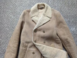 recent HUGO BOSS jarctic SHEARLING sheepskin 36R wool leather RANCHER coat - Picture 1 of 15