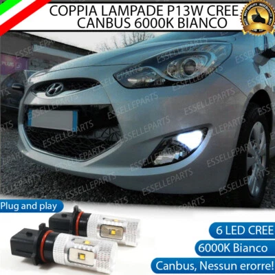 2x LAMPADE 12W P13W 6 LED CREE DRL LUCI DIURNE HUNDAY IX20 CANBUS BIANCO - Immagine 1 di 4
