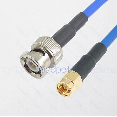 BNC male to SMA male plug RG402 RG-402 RF Semi Flexible Coax Low Loss cable Lot - Image 1 of 4