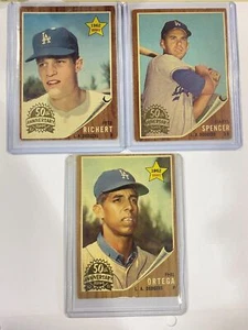 2011 Topps Heritage 50th Anniversary 1962 Buybacks L.A Dodgers lot 3 cards - Picture 1 of 2