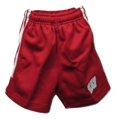 New Wisconsin Badgers Toddler Sizes 2T-4T Adidas Red Shorts - Image 1 of 4