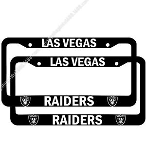 Las Vegas Raiders 2 Pack License Plate Frame with Screw Caps 12.4'' x 6.4'' Gift