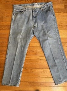 Vintage Levis 501 Mens Denim 42x30 Button Fly Jeans 90s Red Tab - Picture 1 of 14