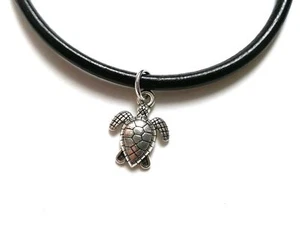 Turtle Leather Bracelet Miniblings Bracelet Water Turtle Sea Turtle - Picture 1 of 7