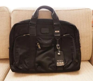 TUMI New Slim Commuter Briefcase ALPHA BRAVO Business bag 232640 Black - Picture 1 of 7