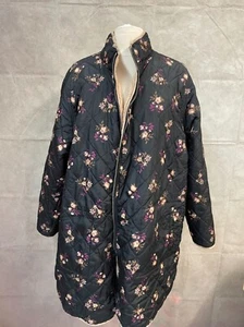 Woman Within Women's Black  Floral Multicolor Print Jacket Size 2X 26/28 - Picture 1 of 9