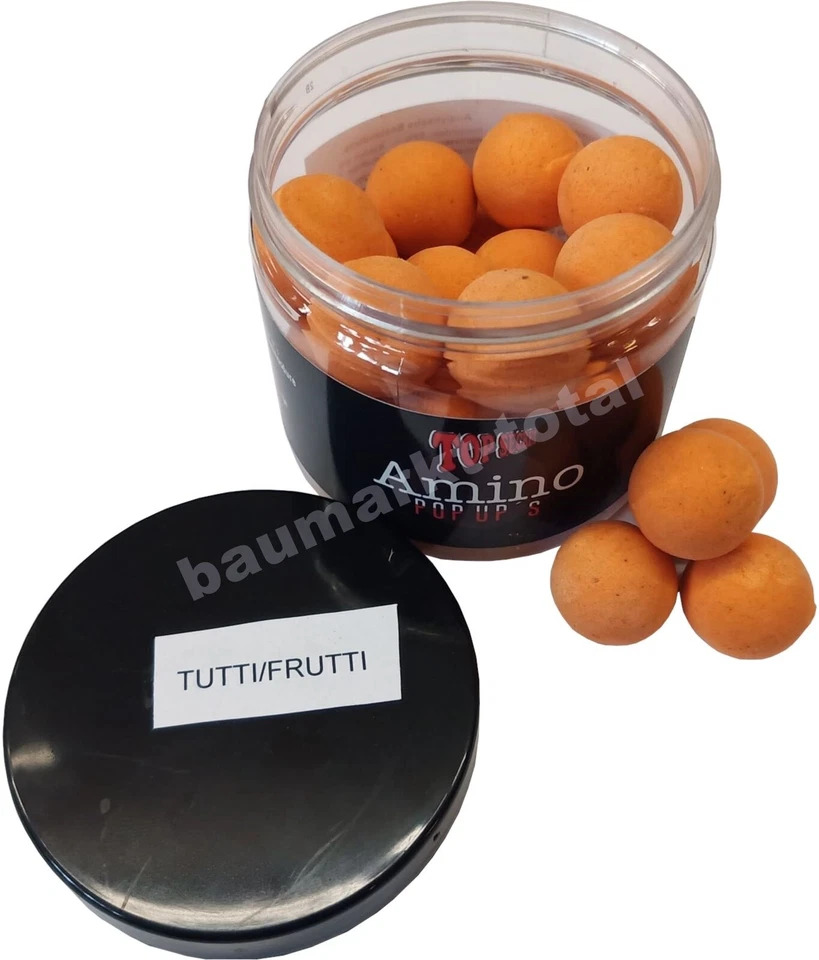 Karpfenboilie Bolie Top Secret Amino Pop Up`s Ø 20mm TUTTI/FRUTTI 80g Boilies - Bild 1 von 1