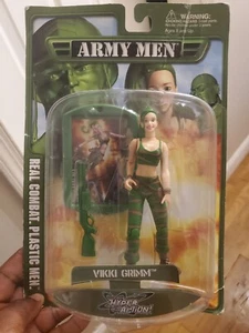 ARMY MEN Real Combat Plastic Men Vikki Grimm Action Figure Playing Mantis JSH - Picture 1 of 4