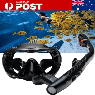 Snorkeling Spearfishing Diving Liquid Silicone Set Anti-fog Mask and Snorkel AU - image 1 of 4