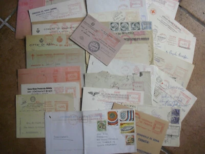 LOTTO buste/cartoline TIMBRATURE MECCANICHE ROSSE regno/repubblica - 33 pezzi - Immagine 1 di 3