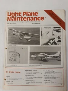 Light Plane 1987 Maintenance Monthly Maint Report to Pilots Vol IX, No 11 & 12 - Picture 1 of 12