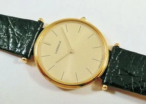 Lassale by Seiko goldfarbenes Metall 5E20-8B60 Leder Musteruhr NICHT FUNKTIONSTÜCHTIG  - Bild 1 von 5