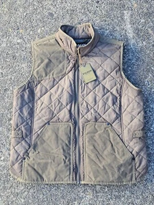 Filson Quilted Field Vest Waxed Cotton Insulated Olive Green Women's Large NWT - Picture 1 of 12