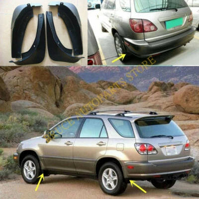 Protector de barro de rueda negro 4 piezas PP para Lexus RX300 MCU15 HARRIER 1998-2002 Foto 1 de 4