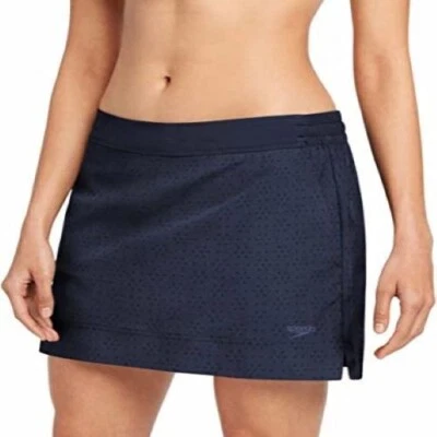 Speedo Women's Woven Swim Skort Skirt Active Wear Navy - Image 1 of 4