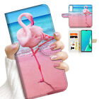( For Samsung A51 4G ) Wallet Flip Case Cover Aj23366 Flamingo Beach