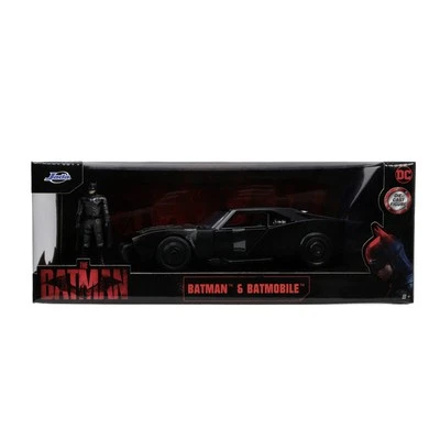 Batman, Batmobile 2022 1:24 + Personaggio Batman in Metallo - Jada Toys + 8 Anni - Immagine 1 di 4