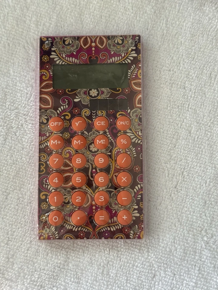 Vera Bradley Calculator in The Mocha Rouge Pattern