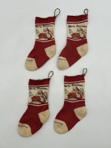 Medias Miniatura De Colección Feliz Navidad LOTE de 4 Adornos Decoración Pequeños Regalos - Imagen 1 de 17