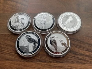 Silver 999 1oz Kookaburra coins date run 2013-17 - Picture 1 of 7