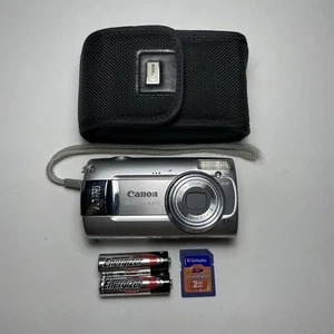 Canon PowerShot A470 7.1MP Y2K Digital Camera Tested + Canon Case, SD, Batteries - Picture 1 of 22