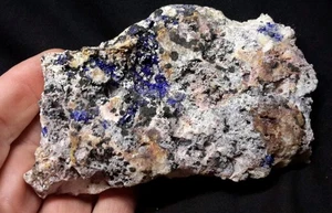 4" AZURITE Specimen from Sierra Rica, Chihuahua, Mexic - Picture 1 of 12