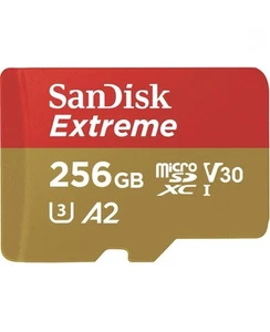 SANDISK EXTREME 256GB EXPRESS shipping Micro SD MicroSDXC Class 10 V30 - Photo 1 sur 5