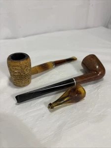 2 Tobacco Pipe Lot 9715A DeLuxe Bruyere & Irvin S Cobb Washington MO Toasted +pc - Picture 1 of 16