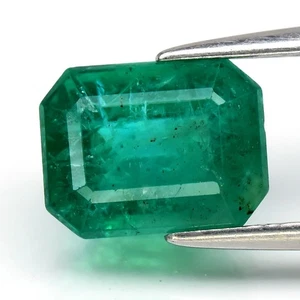 💎 2.91ct 8.8x6.8mm Octagon Green Emerald - Stunning Zambia Gemstone - Picture 1 of 4