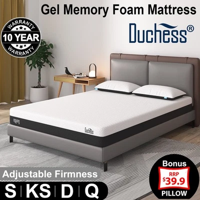 Duchess Mattress Queen Double Single Bed Mattresses Gel Memory Foam No Spring - image 1 of 4