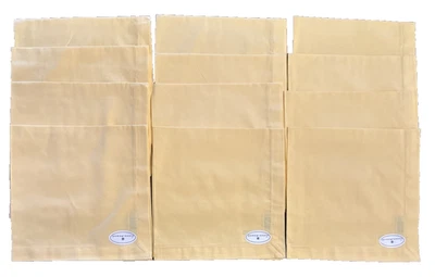 12 Yellow Cotton Dinner Napkins Pomegranate Inc approx 20 inches square - Image 1 of 4