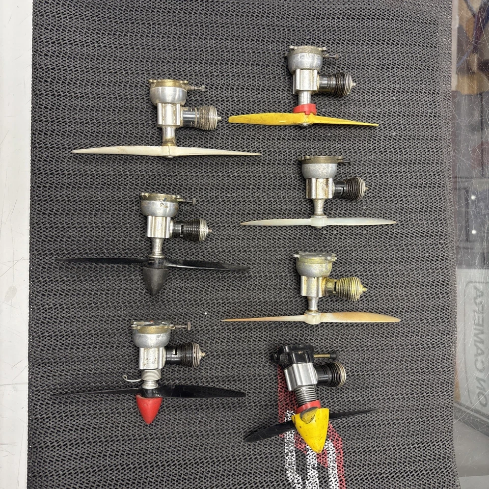 Cox .049 Airplane Engines LOT of (7) Used - Image 1 of 2