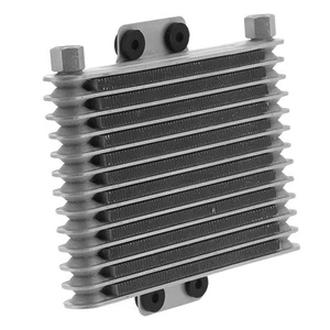 Engine Oil Cooler Silver Universal Radiator For Automobile Motorcycle - Picture 1 of 24