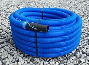 50mm 10m 25m 50m Wellrohr Verlegung Erdreich Leerrohr Elektrorohr Einzugshilfe - Bild 1 von 2