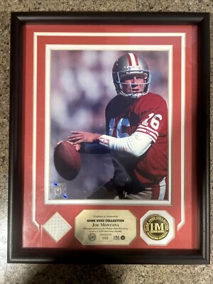 JOE MONTANA 49ERS 12x15 FRAMED GAME USED JERSEY PHOTO MINT,  Ltd #55/350 - Image 1 of 4