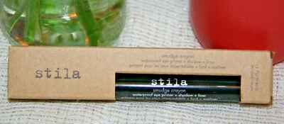 NEW! Stila Smudge Crayon Black Waterproof Eye Primer, Shadow, Liner - Image 1 of 3