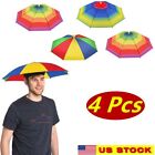 4x Outdoor Foldable Sun Umbrella Hat Golf Fishing Camping Headwear Cap Head Hat